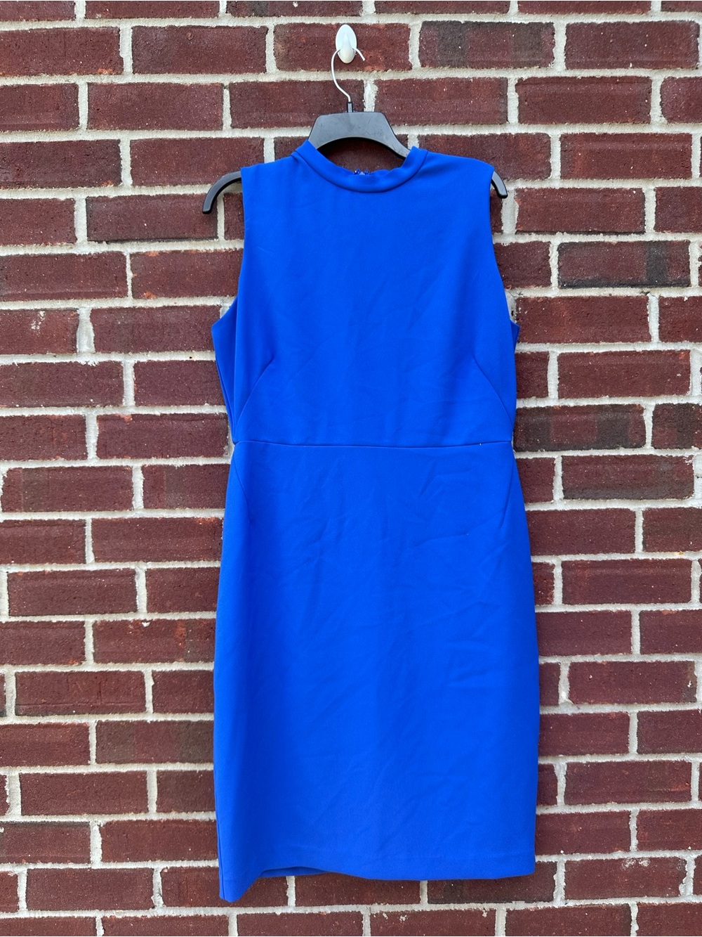 Alex Marie Sleeveless Cobalt Blue Midi Sheath Dress Size Large (2*2)
